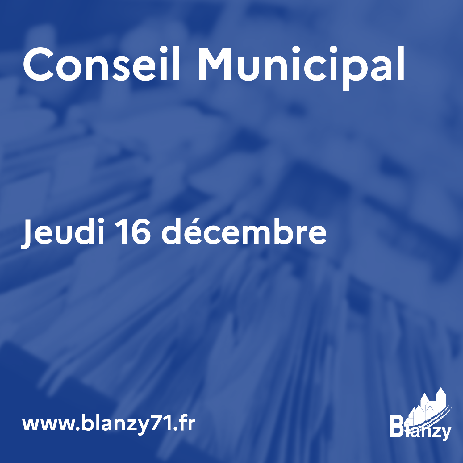 Conseil municipal du 16 décembre