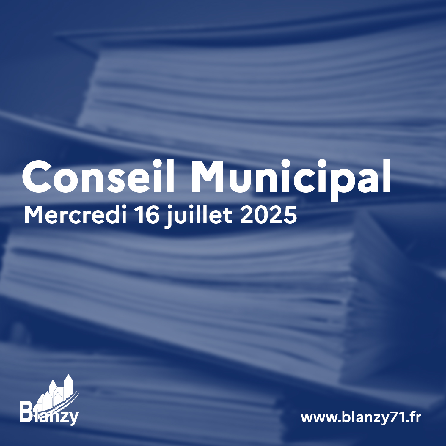 Conseil Municipal mercredi 16 juillet 2025