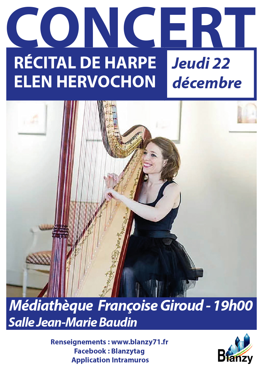 concert récital harpe elen hervochon Blanzy