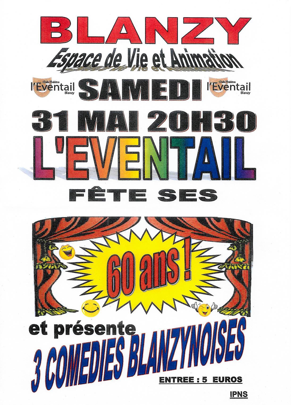 théâtre de l'éventail 60 ans comédie