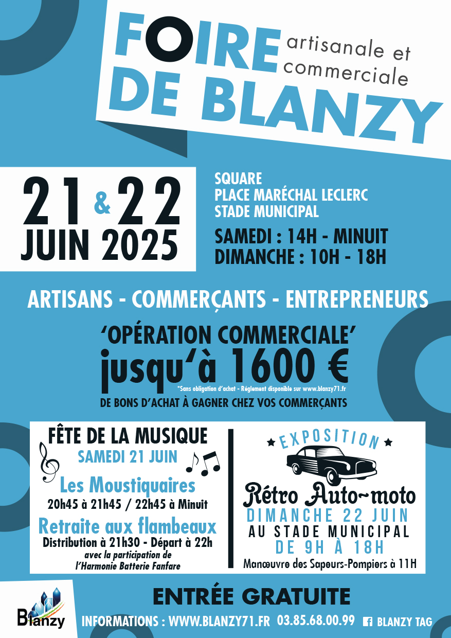 foire de blanzy 21 et 22 juin 2025