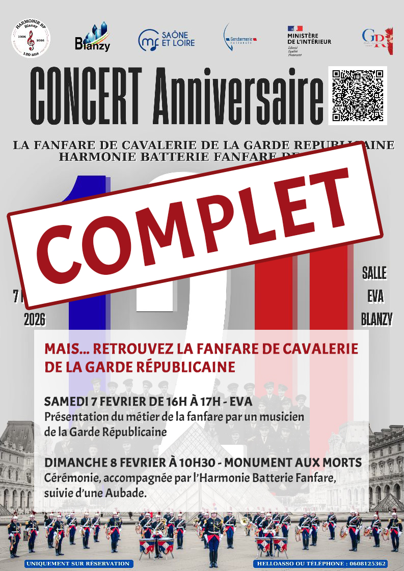 Fanfare de Cavalerie de la Garde Républicaine / Harmonie Batterie Fanfare de blanzy
