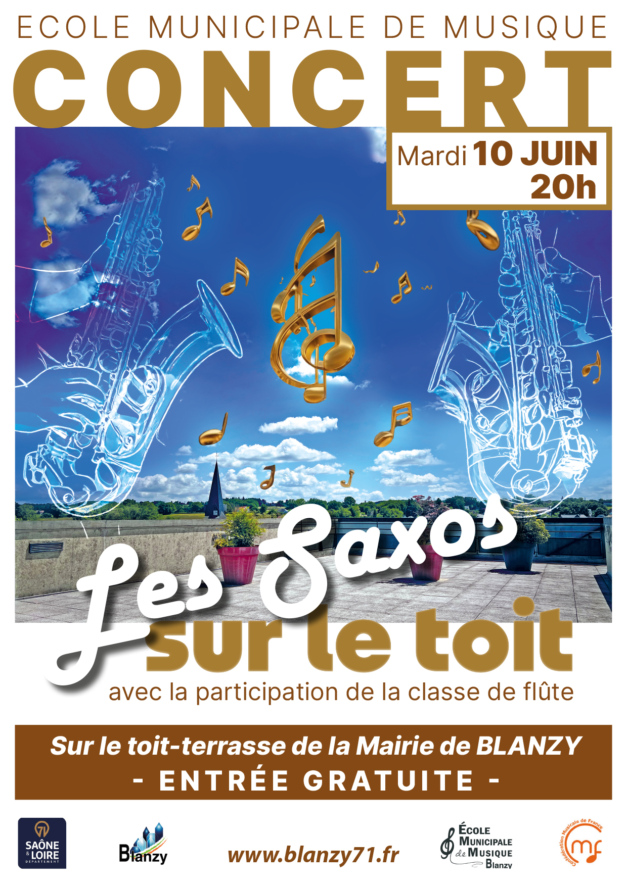 saxos sur le toit ecole municipale de musique flûte