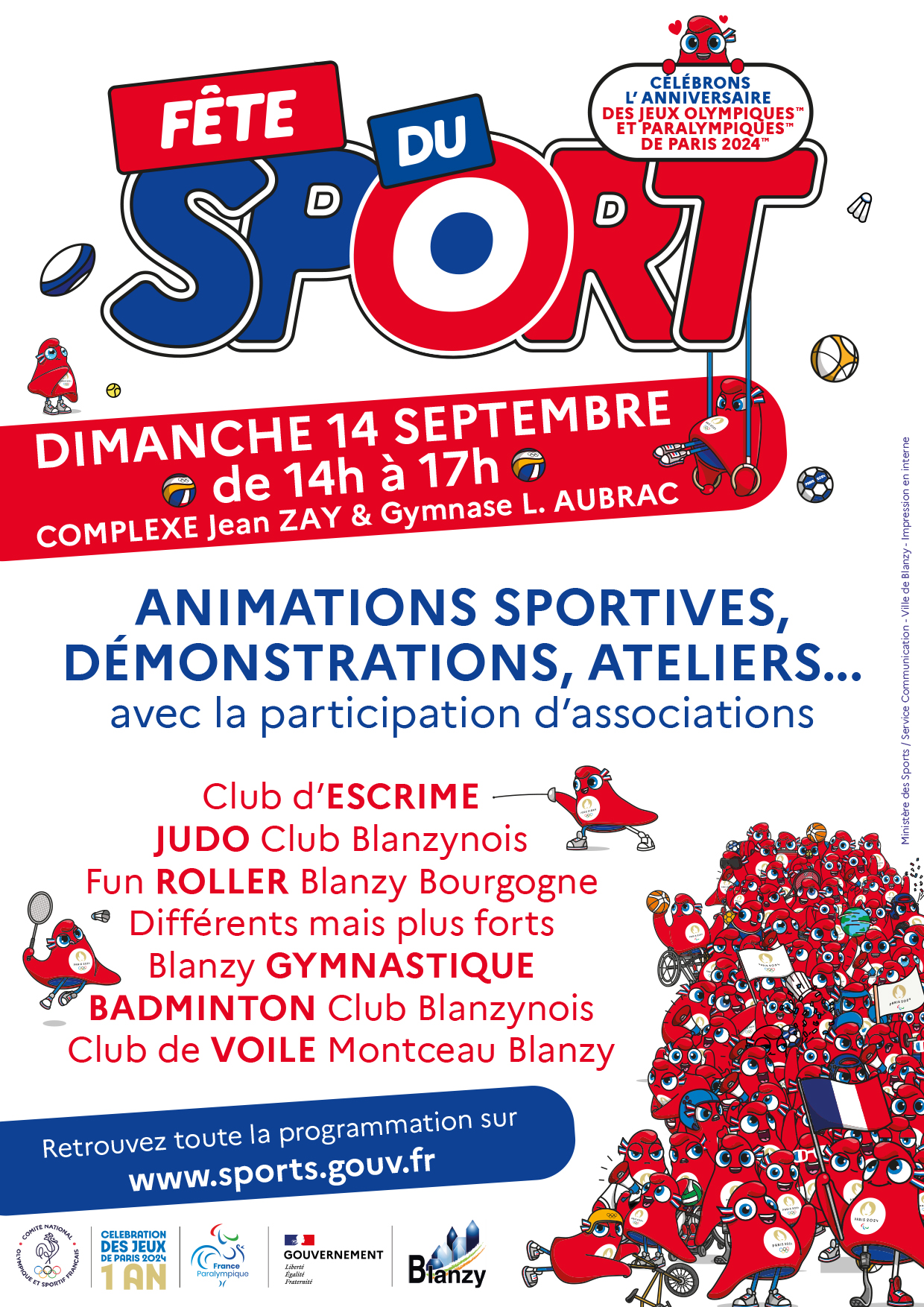 fete du sport blanzy dimanche 14 septembre 2025