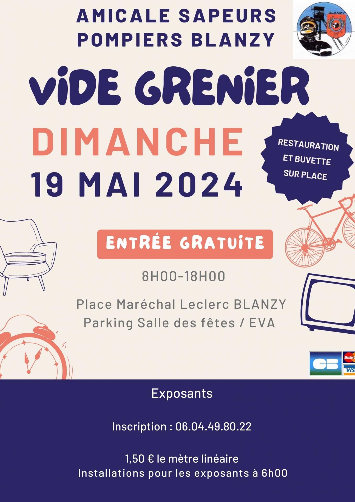 vide grenier Blanzy mai 2024