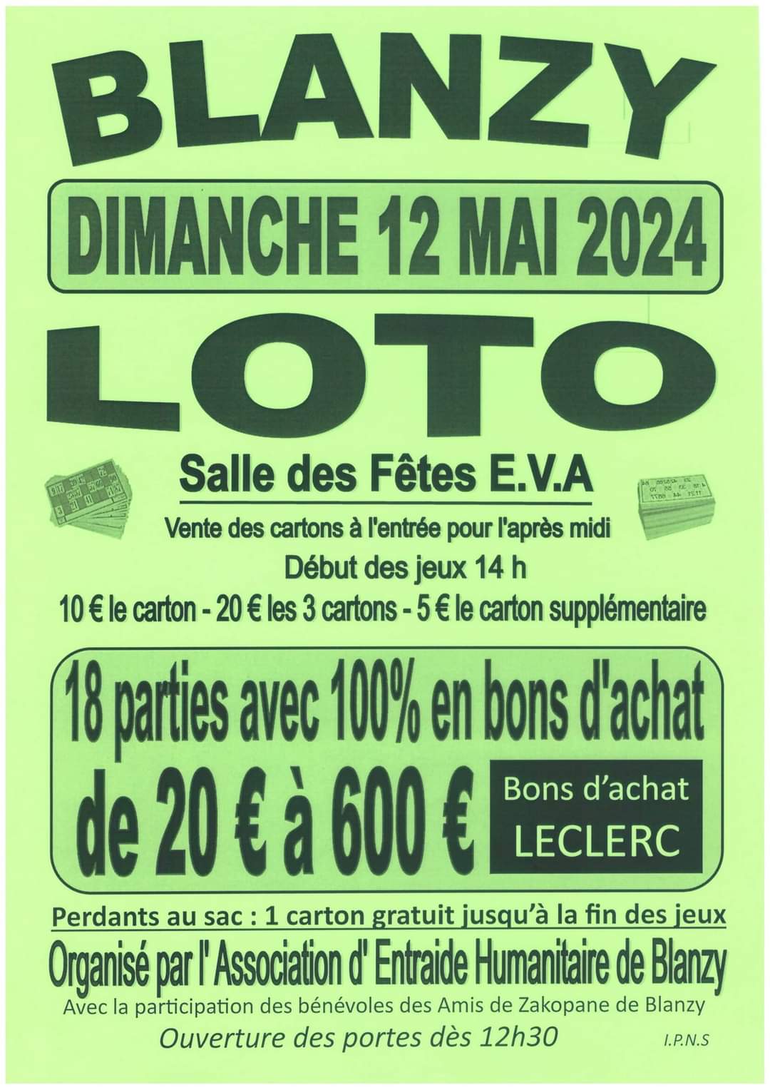 Loto Blanzy 12 mai 2024