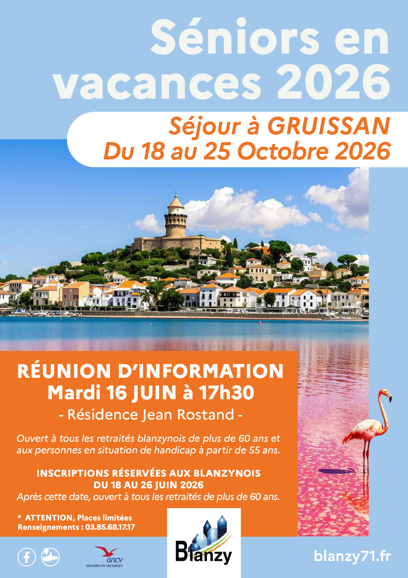 Séniors en vacances blanzy séjour à Gruissan