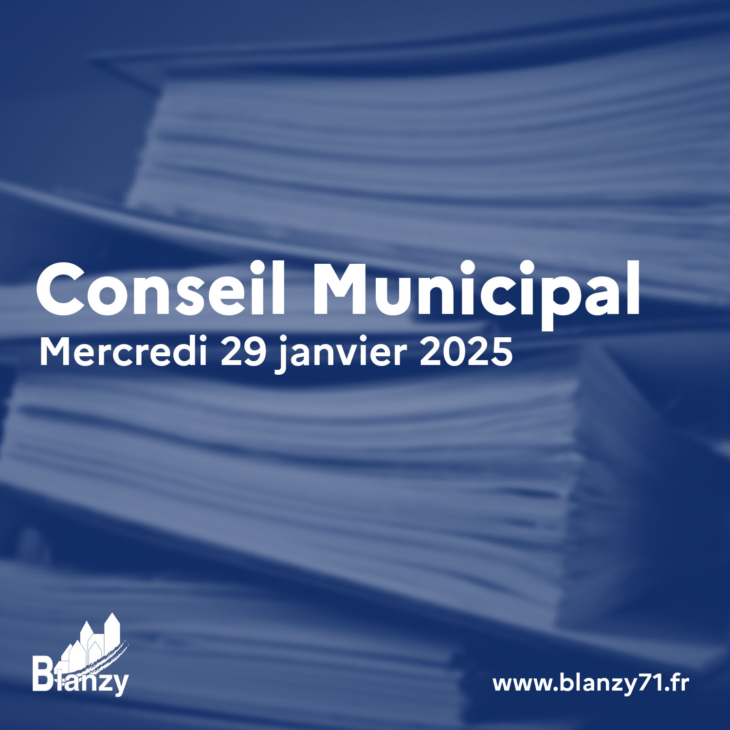 Conseil municipal Blanzy janvier 2025