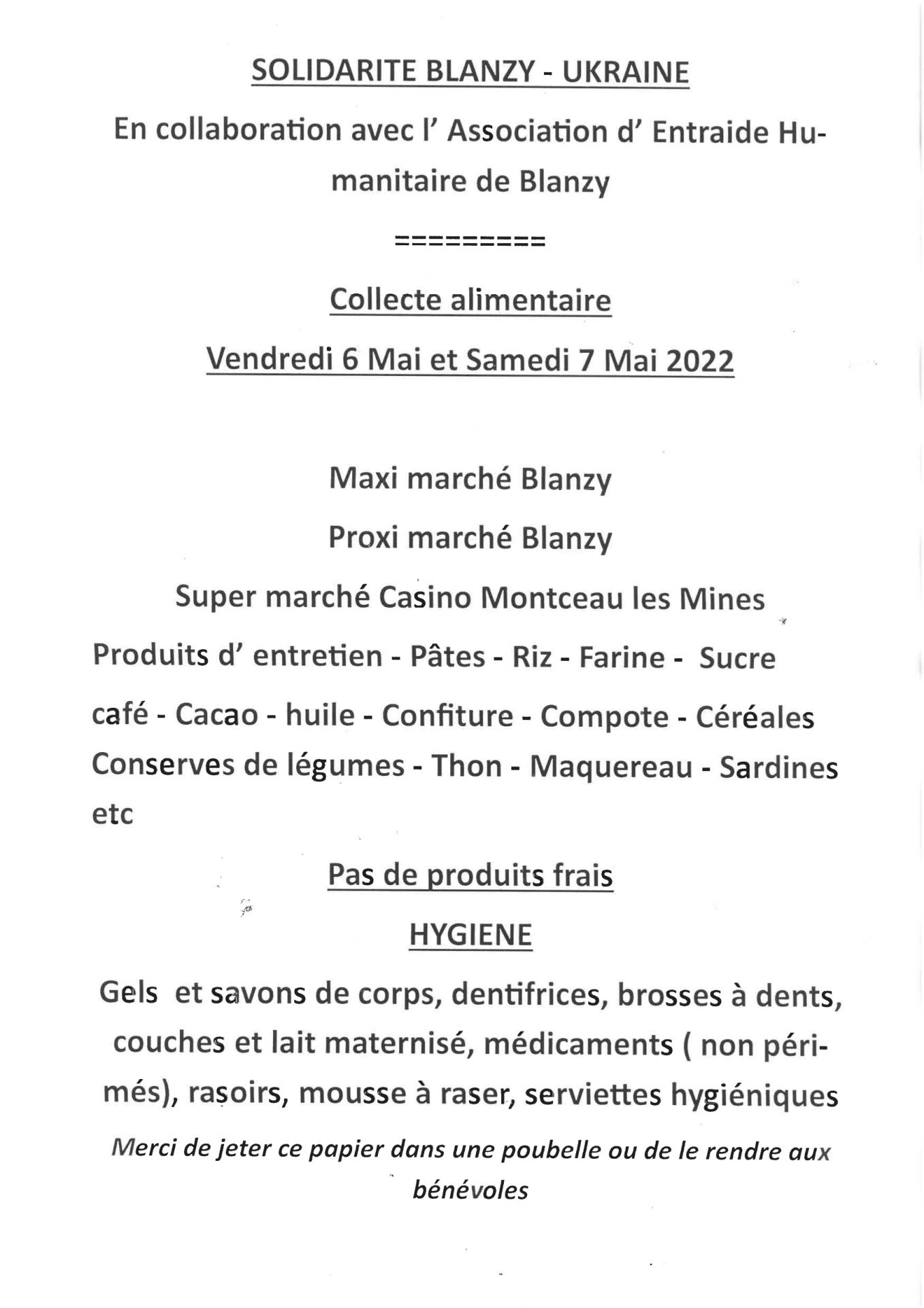 Collecte alimentaire